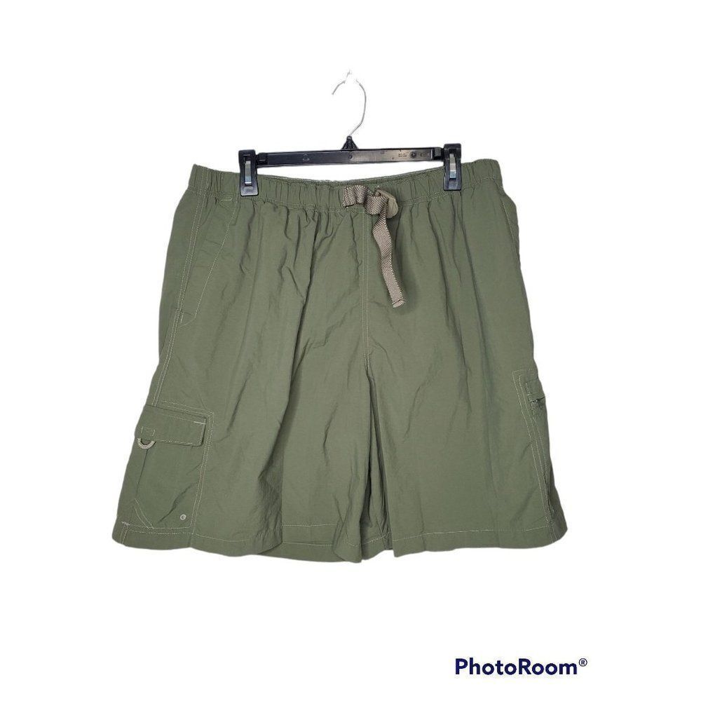 Colulmbia Sportswear Men's Packable Army Green Quick Dry Adjustable Swim Trunks